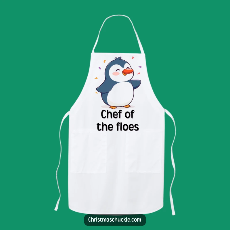 Funny Penguin Red Nose Apron: Hilarious Kitchen Wear for Festive Cooks!