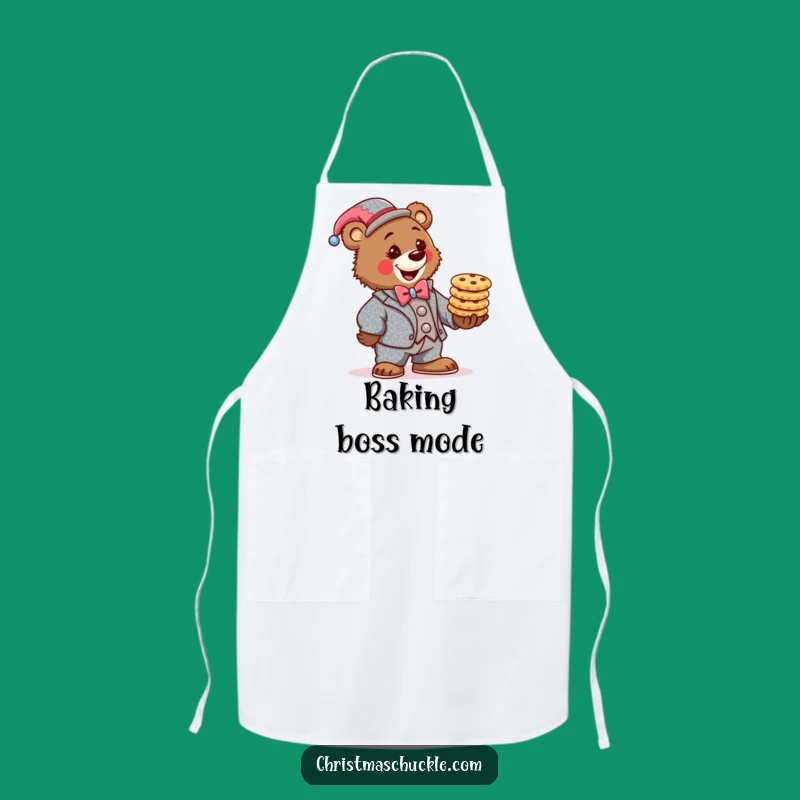 Funny Bear Clown Apron: Determined Cookie Baker Gift!