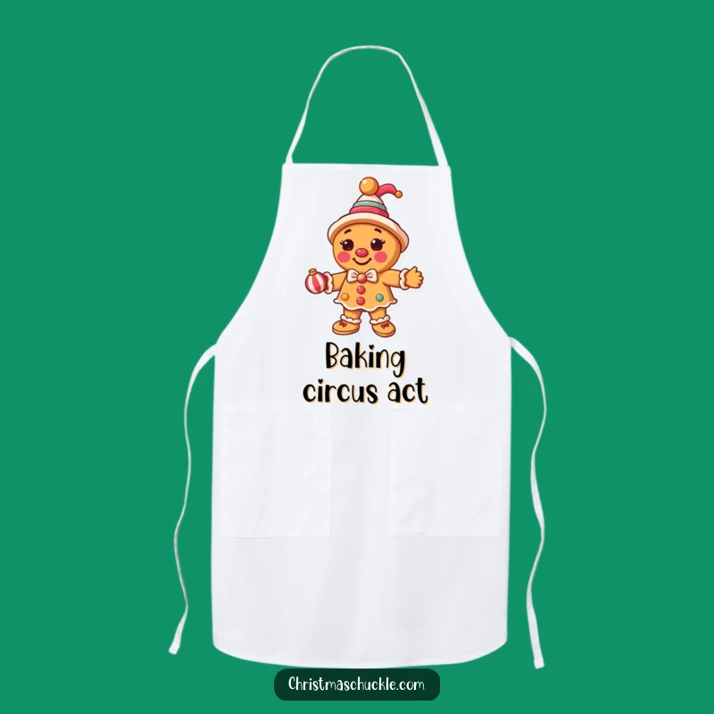 Funny Clown Gingerbread Apron: Bake Up Laughs with Circus Flair