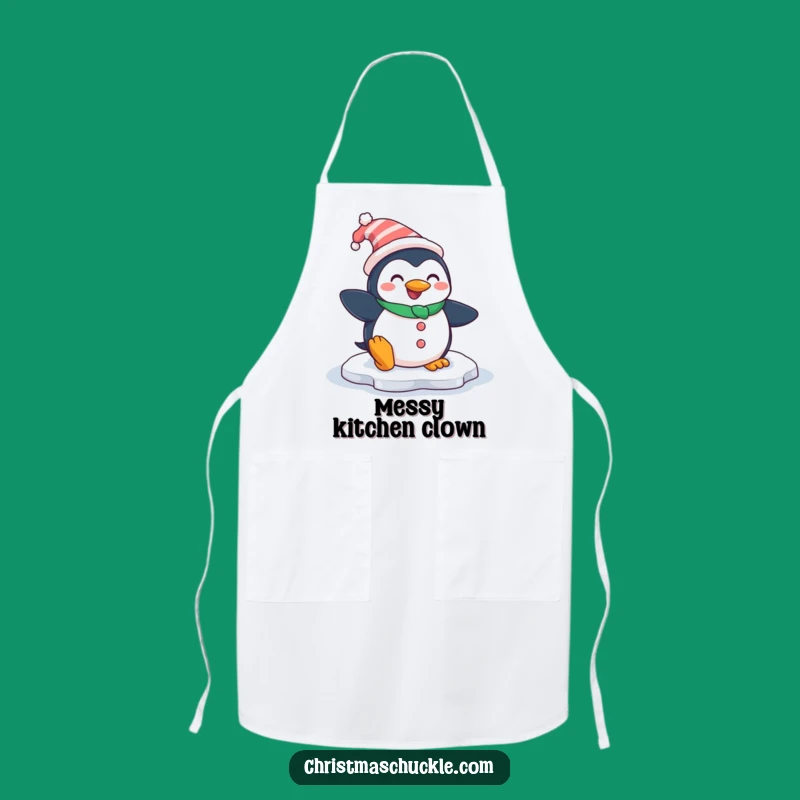 Funny Penguin Clown Chef Apron - Hilarious Kitchen Gift for Clumsy Cooks