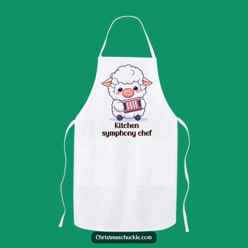 Funny Sheep Clown Apron: Cook with Musical Merriment and Humor