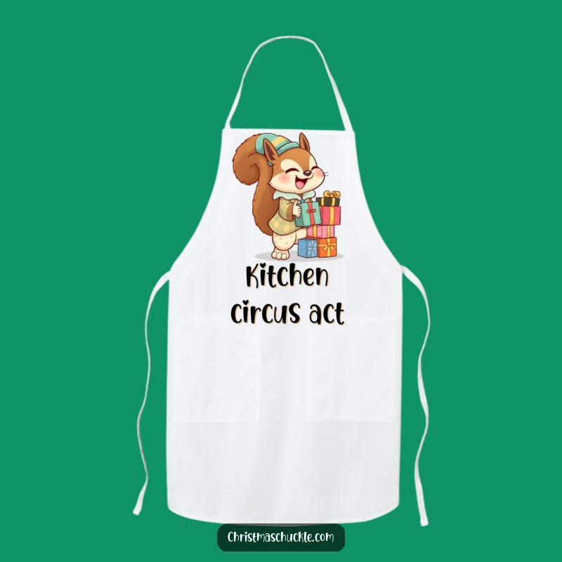 Funny Squirrel Clown Apron: Cook with Festive Cheer, Practical Whimsical Funny Gift