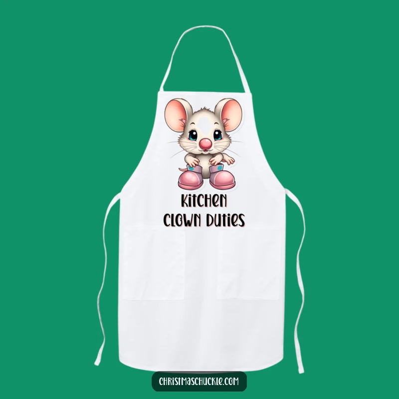 Funny Mouse Clown Apron - Cook with Whimsical Flair!