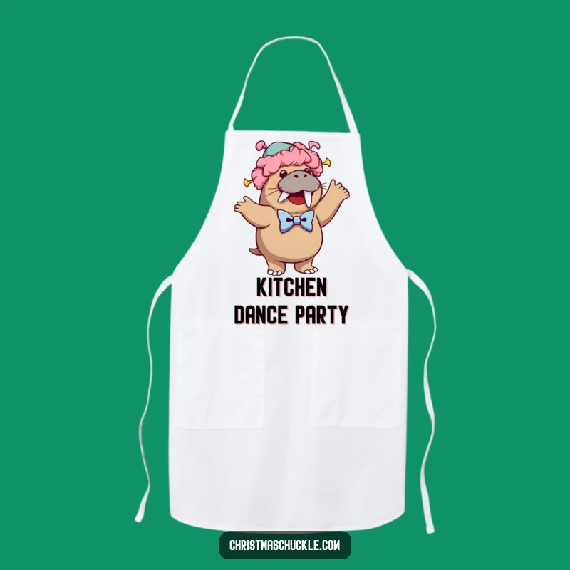 Funny Walrus Clown Apron: Cook and Dance with Arctic Flair