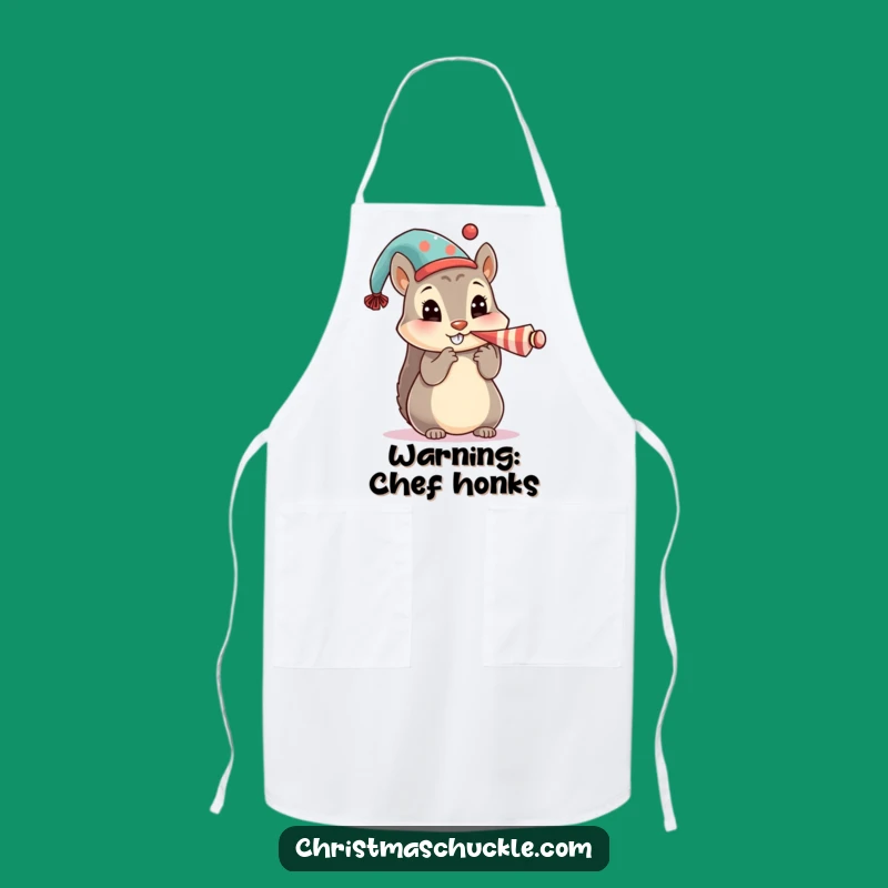 Funny Squirrel Apron: Cook with Fun, Honking Clown Character Chef Gift