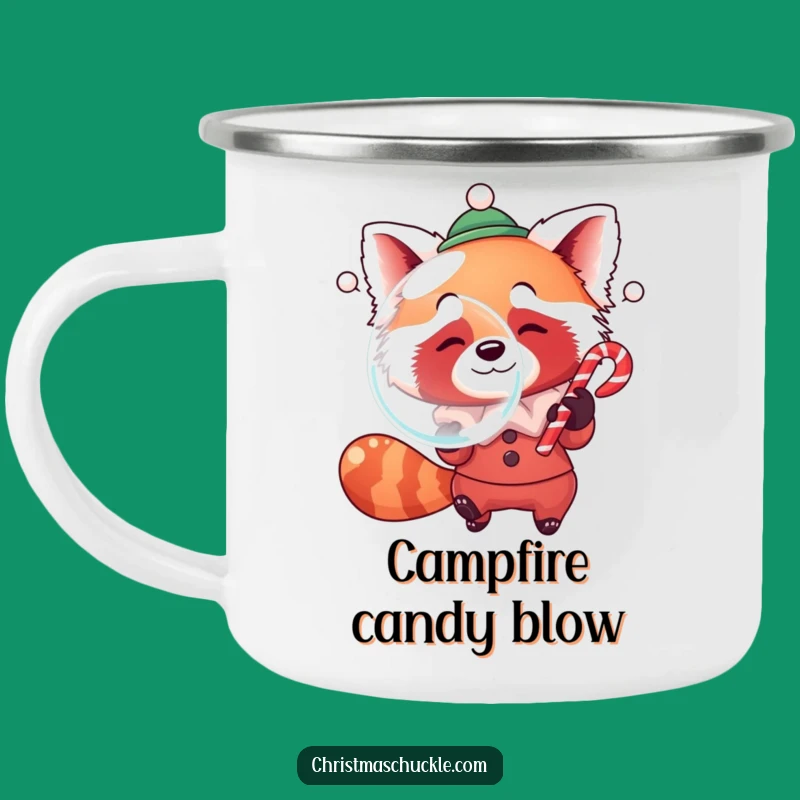 Durable Funny Red Panda Clown Camping Mug: Sip Sweet Fun Outdoors