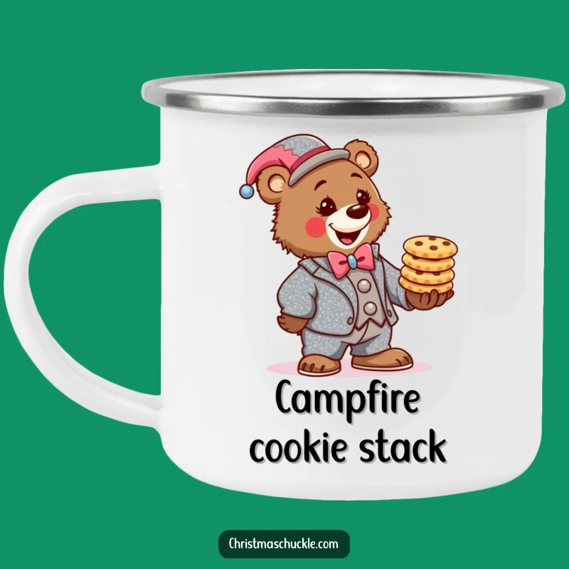 Funny Bear Clown Camping Mug: Determined Cookie Adventure Gift!
