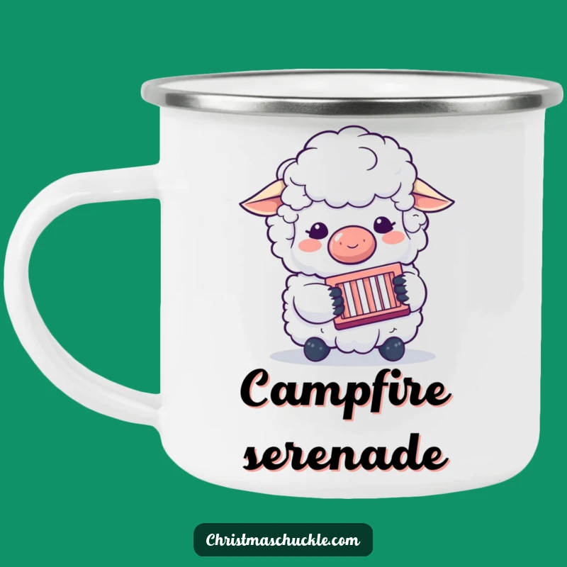 Funny Sheep Clown Camping Mug: Musical Fun for Outdoor Adventures