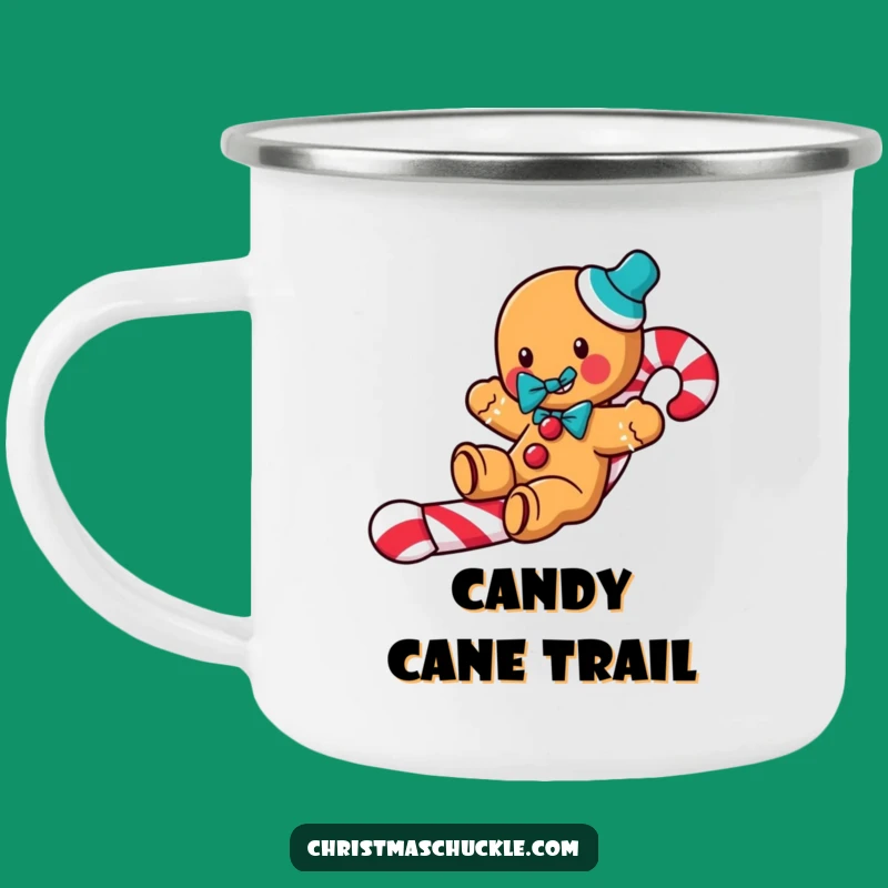 Funny Gingerbread Clown Camping Mug: Holiday Adventures with Festive Vibes