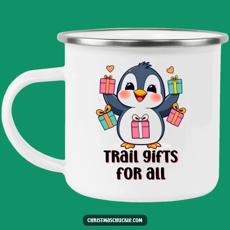 Funny Penguin Juggling Camping Mug: Your Trailside Companion for Laughs