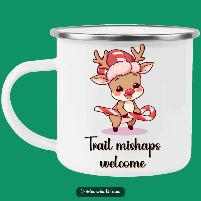Funny Reindeer Camping Mug: Holiday Chaos with a Clown Character