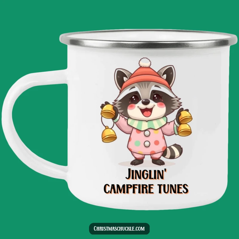 Funny Raccoon Clown Camping Mug: Hilarious Festive Outdoor Gift