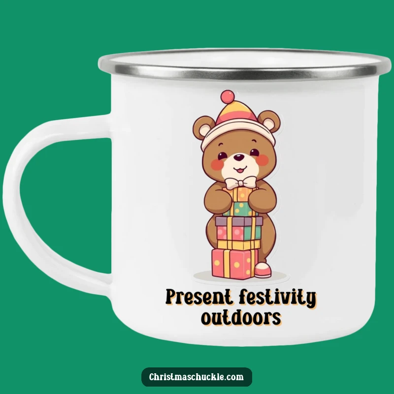 Funny Bear Clown Camping Mug: Festive Fun for Outdoor Adventures