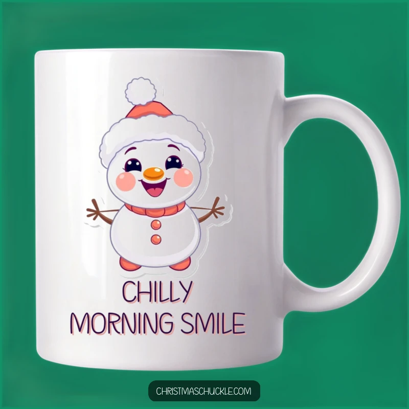 Funny Snowman Clown Mug, Kawaii Winter Cheer, Perfect Silly Gift