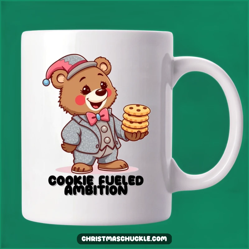 Funny Bear Clown Mug: Determined Cookie Balancer Sparkly Gift!