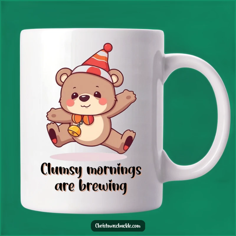 Funny Bear Tripping Mug: Festive Fails for Your Morning Brew, Perfect Hilarious Funny Gift