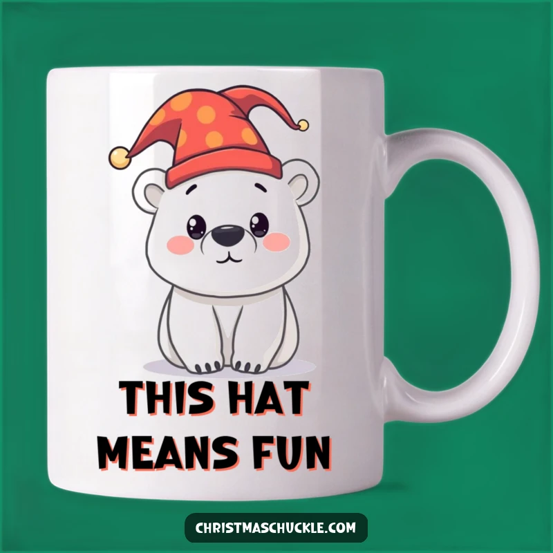 Funny Curious Polar Bear Jester Mug - A Whimsical and Hilarious Gift!