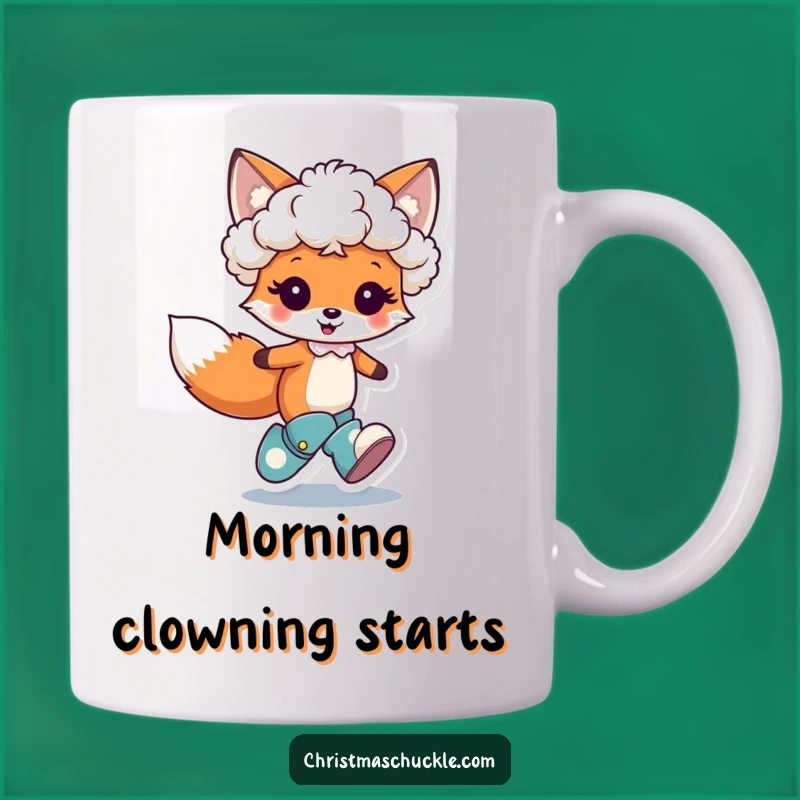 Funny Fox Clown Mug - Joyful Character Gift for Laughter Lovers