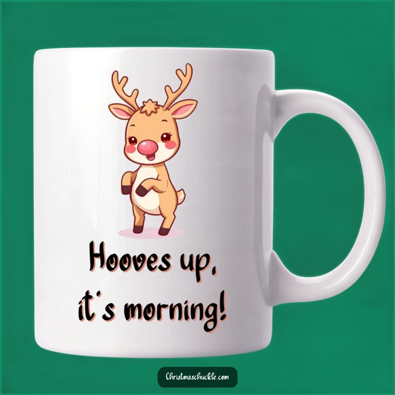 Funny Kawaii Clown Reindeer Mug - Cartwheeling into Your Day with Joy!