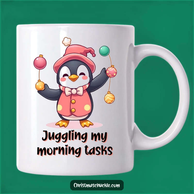 Funny Penguin Clown Mug: A Hilarious Gift for Holiday Cheer Lovers