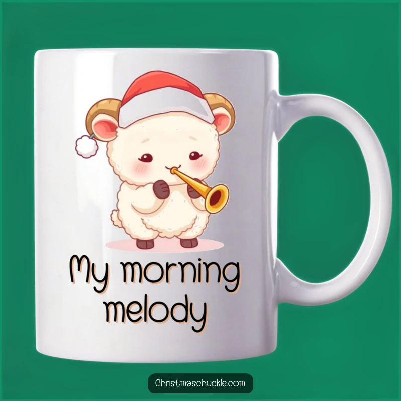 Funny Sheep Santa Trumpet Mug A Hilarious Christmas Gift for Music Lovers