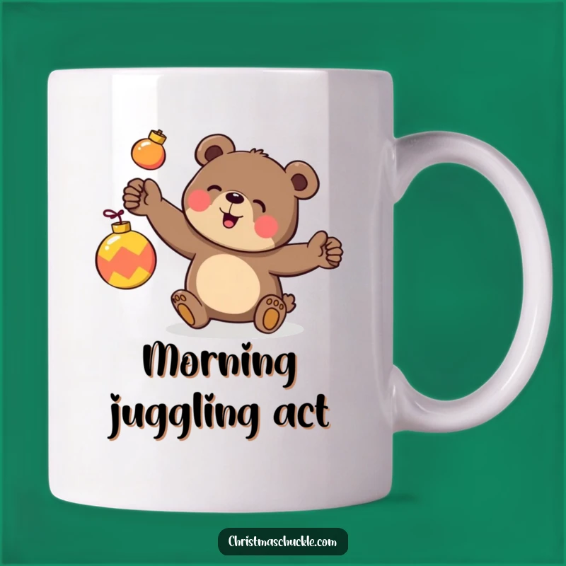 Funny Bear Juggling Mug: Clumsy Ornaments - Hilarious Holiday Gift Idea