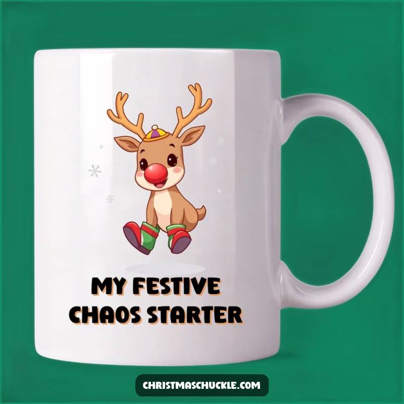 Funny Reindeer Clown Mug: A Cute Christmas Gift for Holiday Laughs