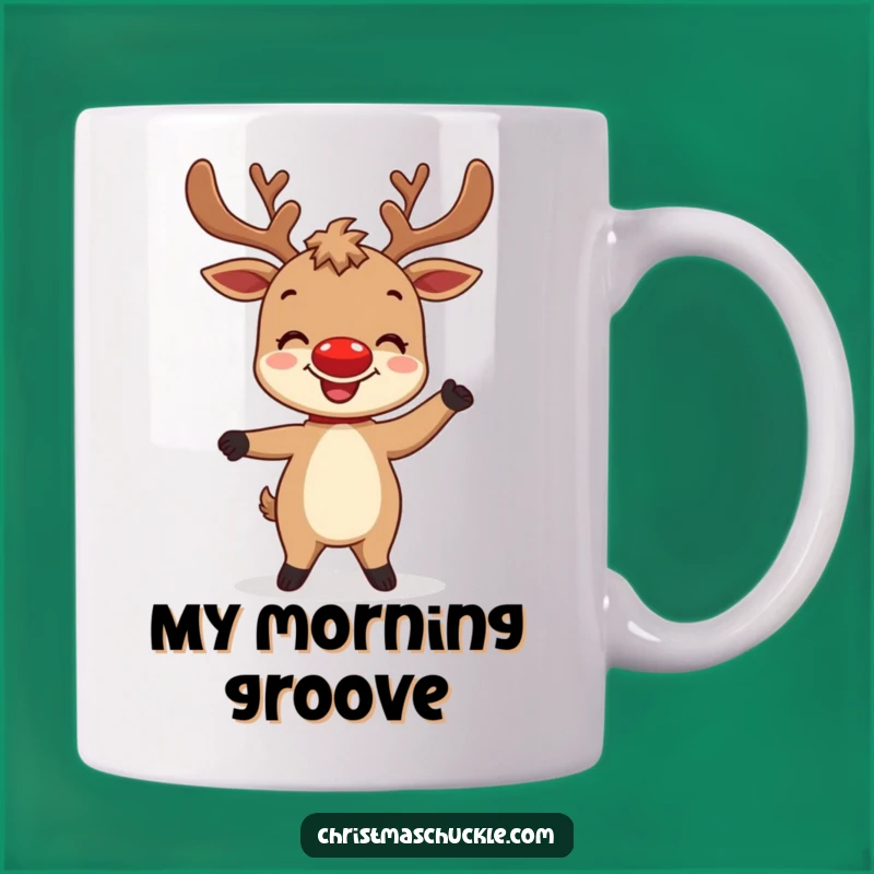 Funny Reindeer Dance Mug - Delightful Holiday Character Gift for Laughs
