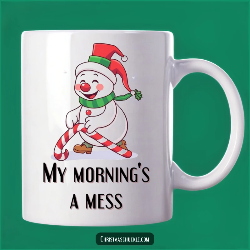 Funny Snowman Clown Mug Gift: Festive Top Hat Mishap, Perfect Hilarious Holiday Present