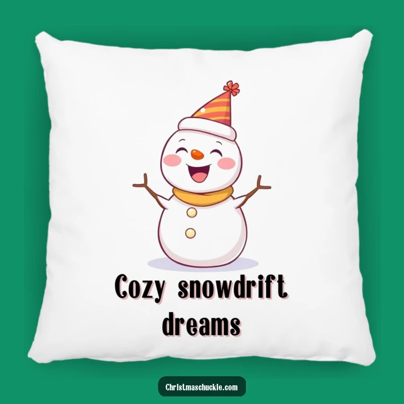 Funny Snowman Party Hat Pillow: Cozy & Hilarious Accent for Your Sofa!