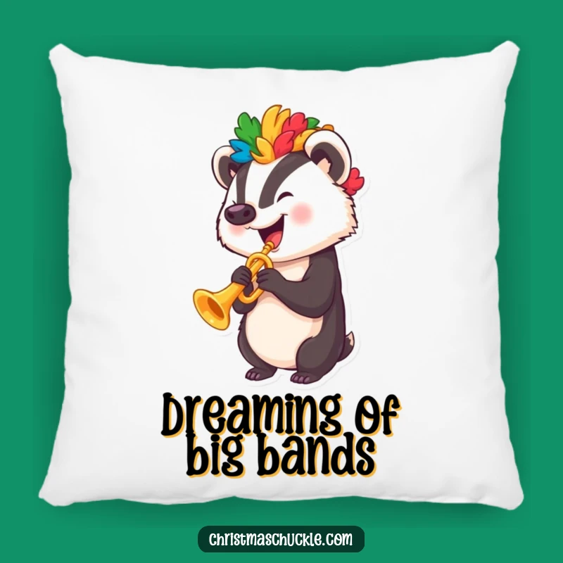 Funny Badger Clown Wig Pillow - Cozy Comical Accent Pillow