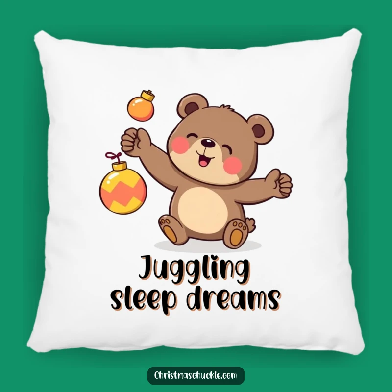 Funny Bear Juggling Pillow: Cozy Clumsy Ornaments - Soft Holiday Gift
