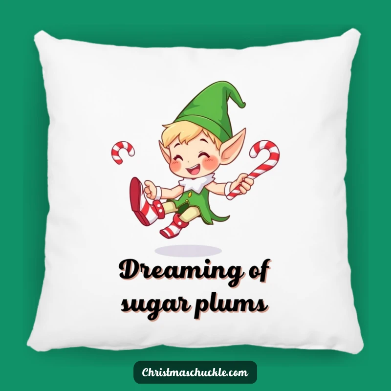 Funny Elf Juggling Pillow: Cozy & Hilarious Holiday Accent for Your Sofa!