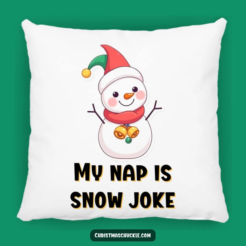 Funny Jester Snowman Pillow: Comfy and Comical Home Decor