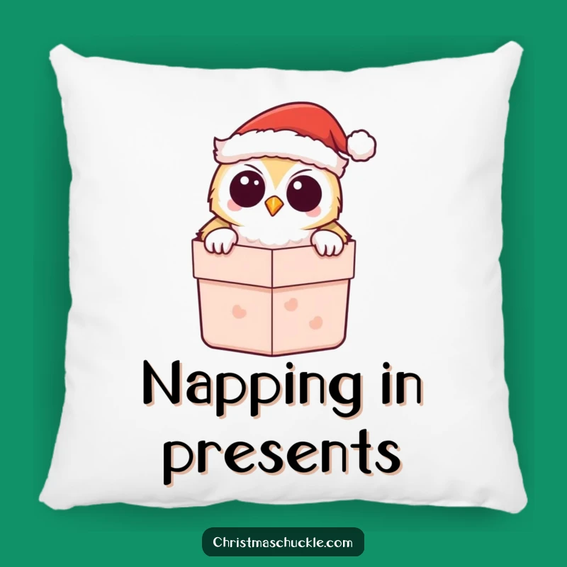 Funny Kawaii Owl Santa Pillow - Cozy Holiday Comfort & Charm