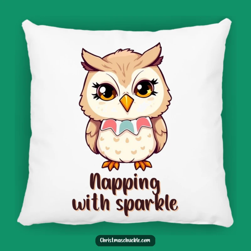 Funny Owl Clown Pillow: Cozy Playful Wink - Soft & Smart Gift