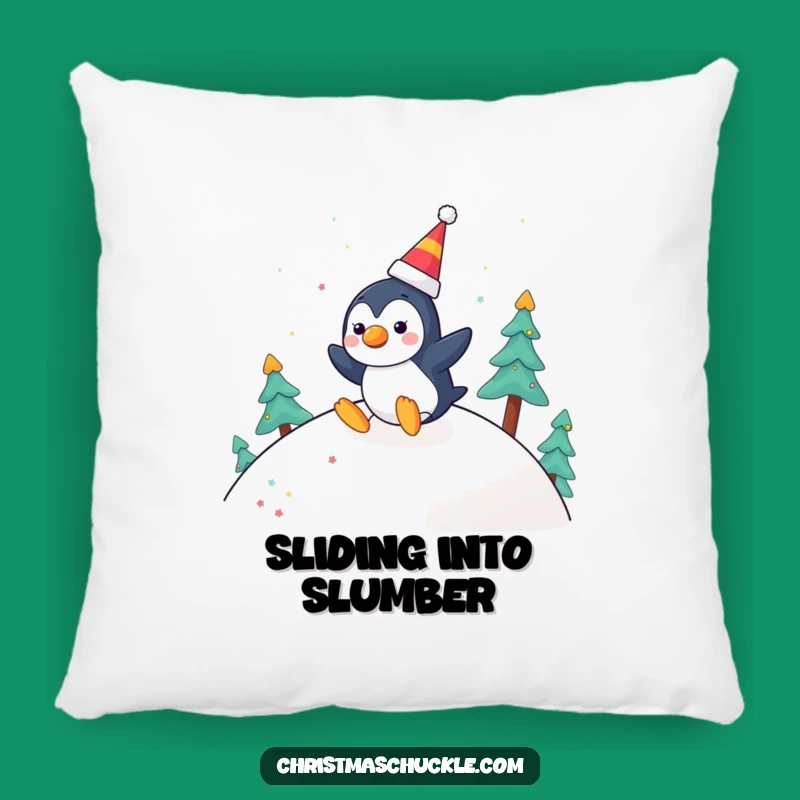 Funny Penguin Clown Pillow: Cozy Festive Slide - Soft Winter Gift