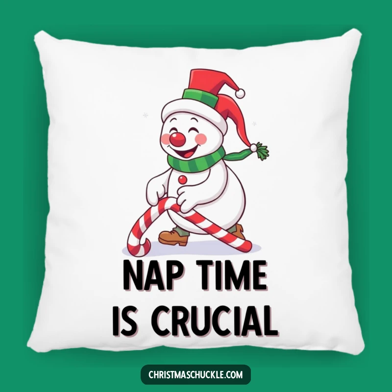 Funny Snowman Clown Pillow: Cozy Top Hat Mishap Cushion, Hilarious Holiday Decor Gift