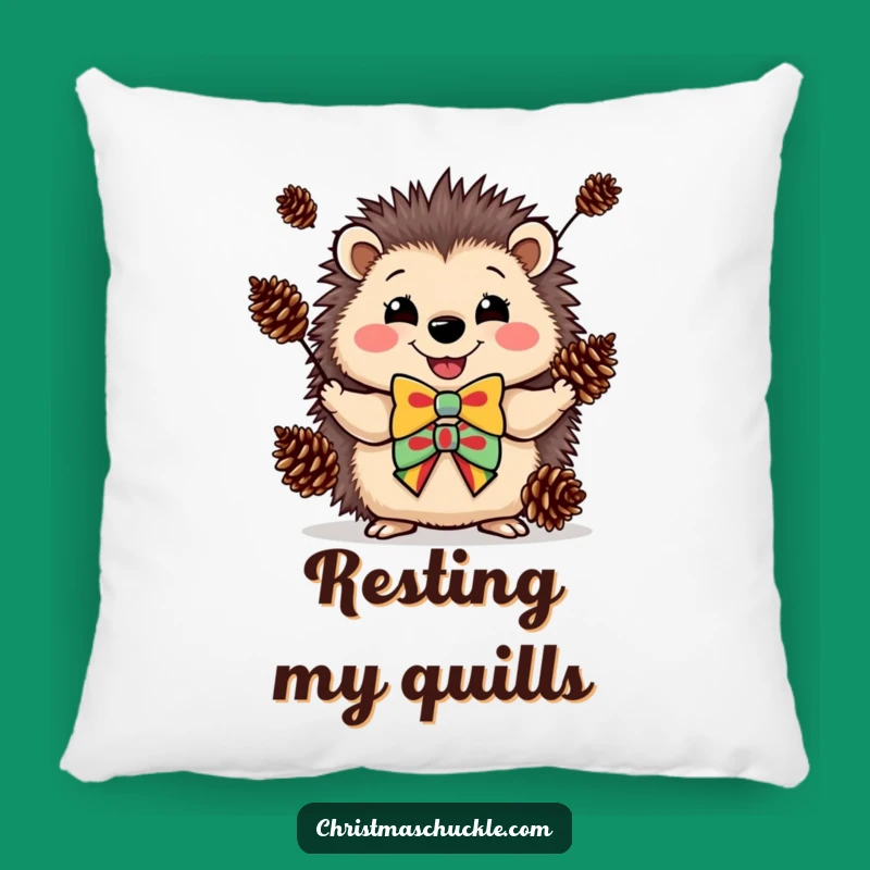 Funny Hedgehog Clown Pillow: Cozy Juggling Fun - Cute Funny Gift!
