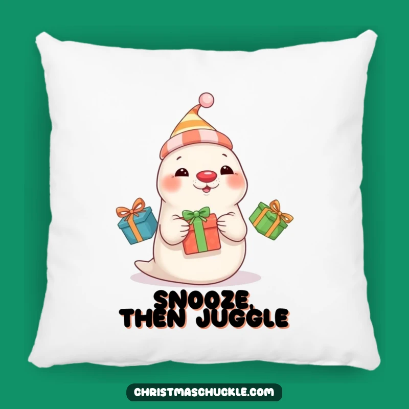 Funny Seal Clown Pillow: Cozy Hilarious Juggling Presents for Ultimate Relaxation