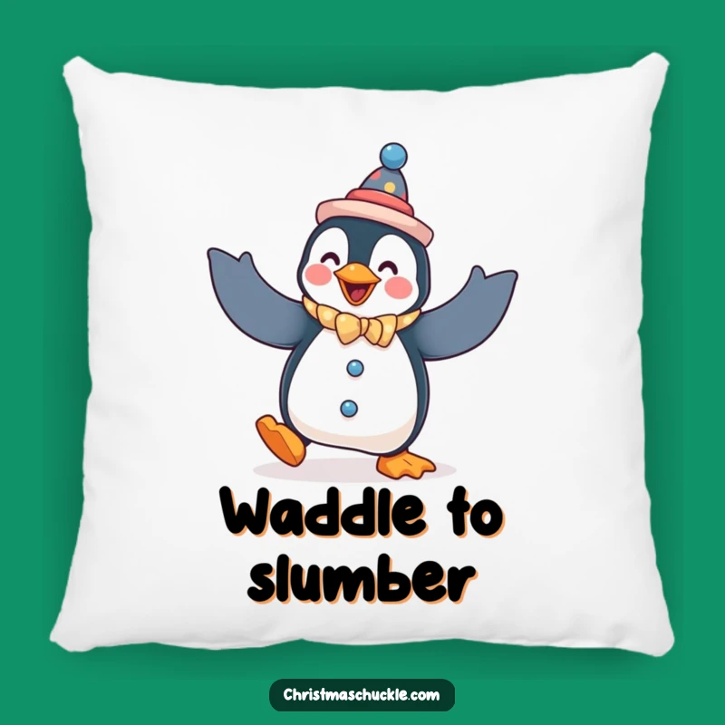 Funny Penguin Clown Pillow: Cozy Hilarious Gift with a Silly Dancing Animal Design