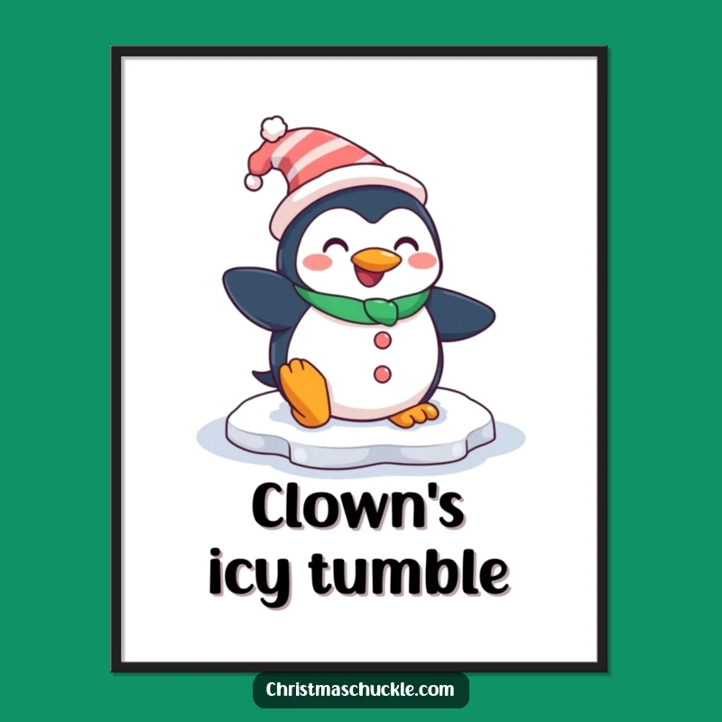 Funny Penguin Clown Coffee Digital Art - Instant Download with Hilarious Humor