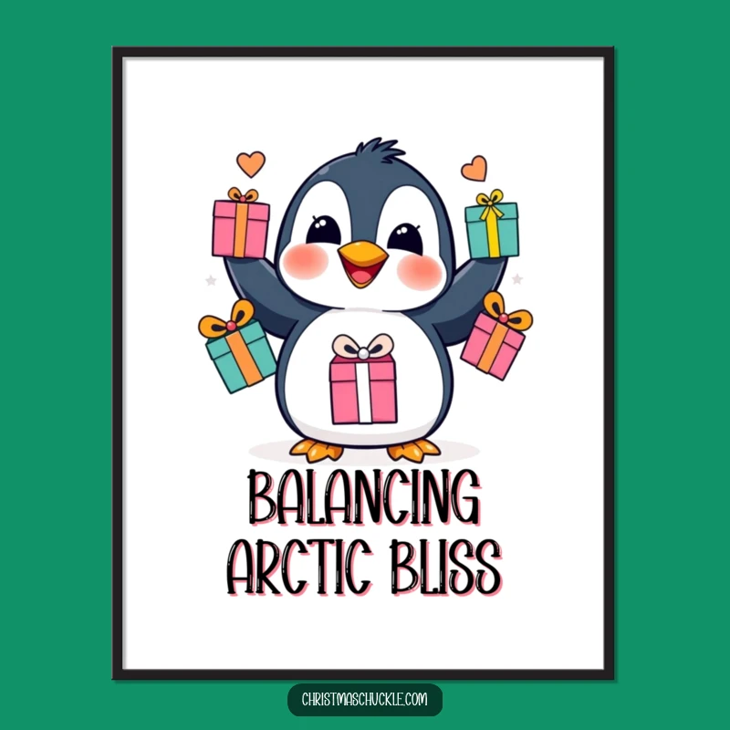 Funny Penguin Juggling Digital Art: Instant Joyful Wall Decor