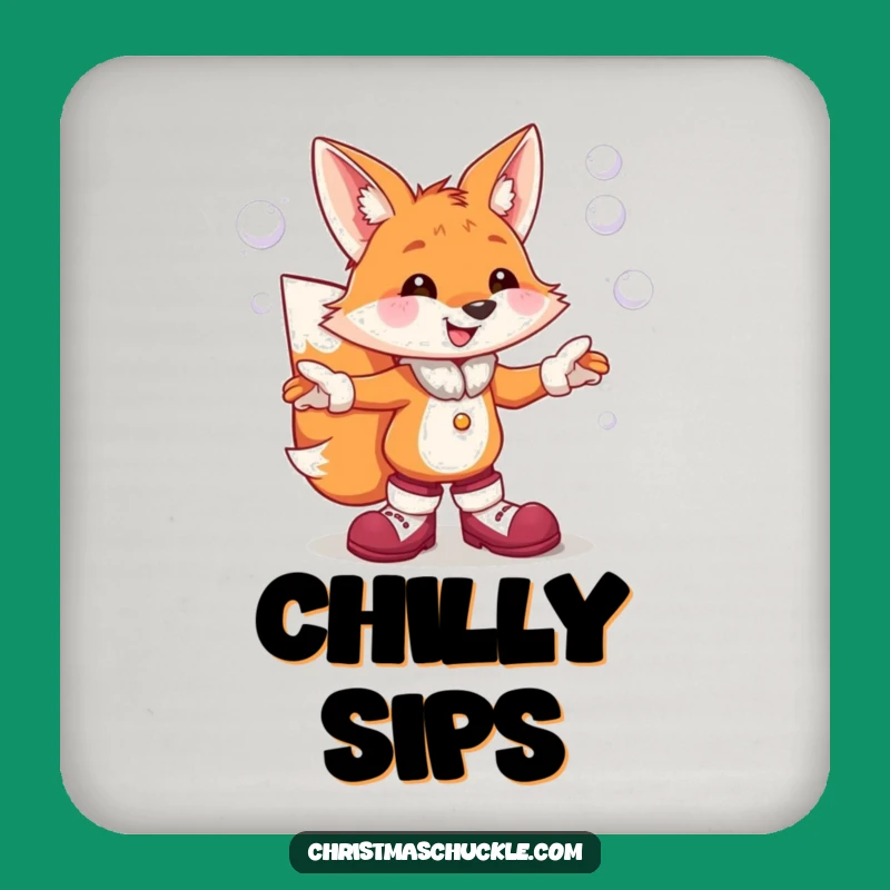 Funny Clown Fox Drink Coaster: Protect Surfaces with This Hilarious Juggling Fox