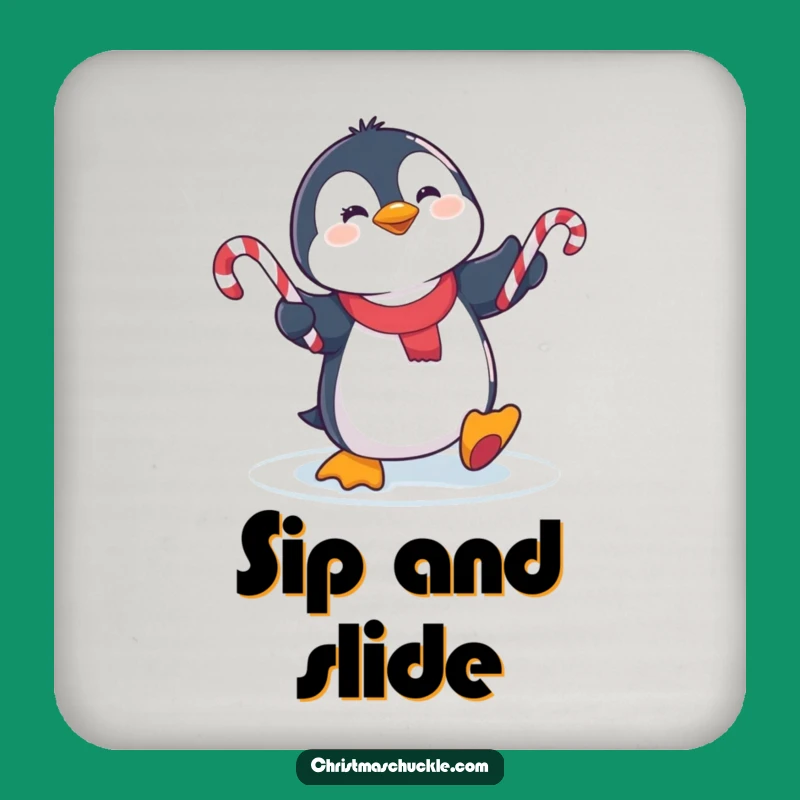 Funny Penguin Juggling Coaster: Protect Surfaces with Winter Comedy