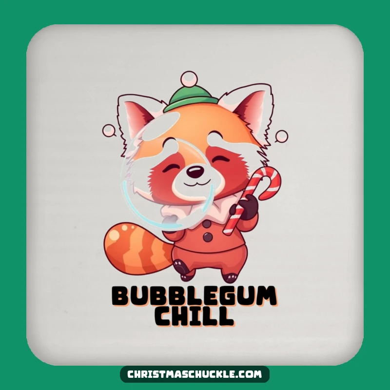Funny Red Panda Clown Drink Coaster: Protect Surfaces with Sweet Style
