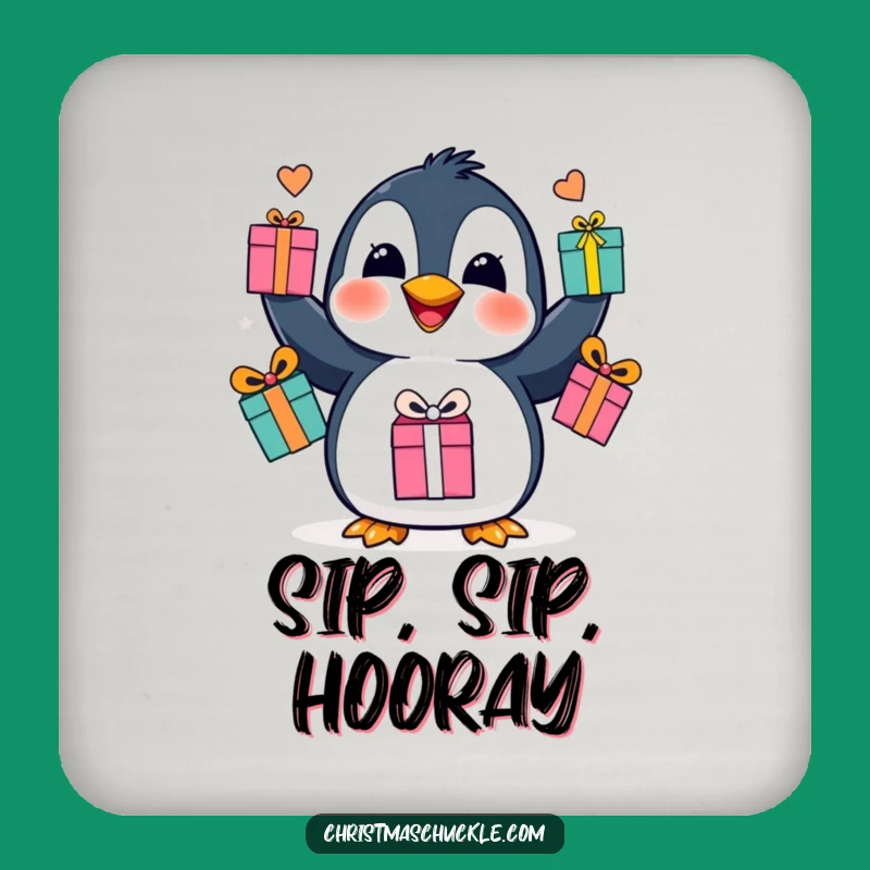 Funny Penguin Juggling Coaster: Protect Tables with Penguin Pizzazz