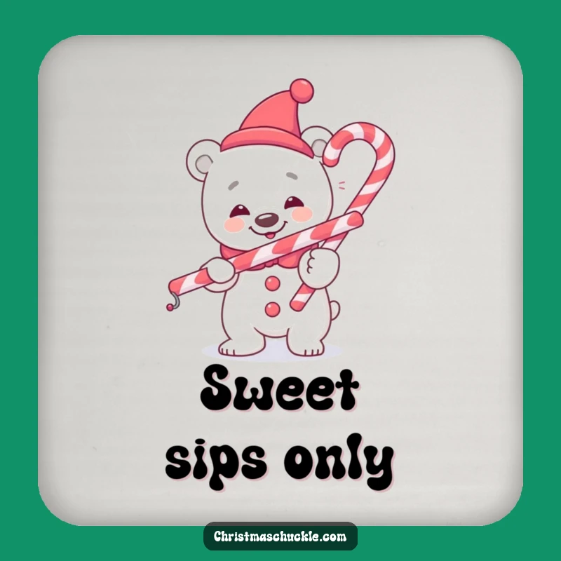 Funny Polar Bear Clown Coasters, Balancing Act Protection, Humorous Gift