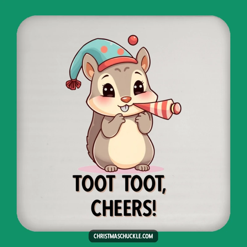 Funny Squirrel Coaster: Protect Surfaces with a Honking Clown Character