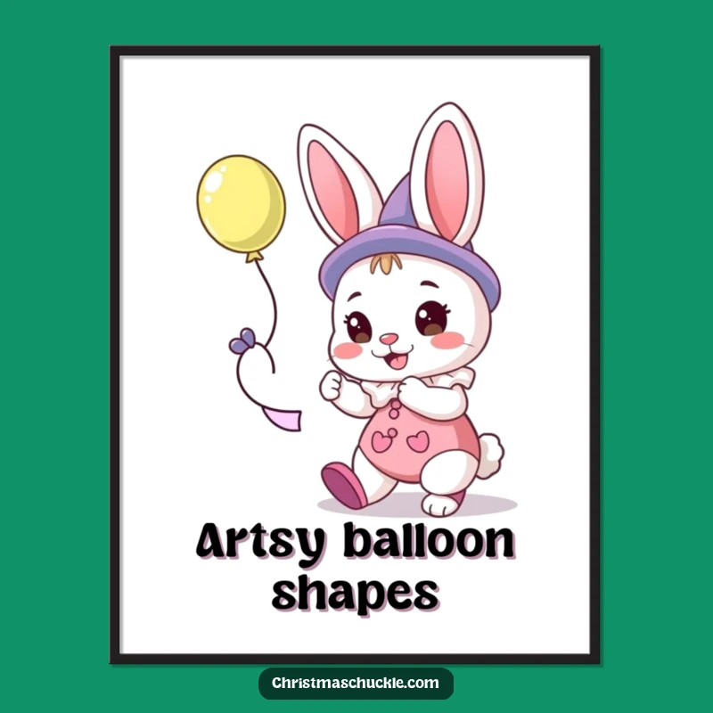 Funny Bunny Clown Poster: Hilarious Wall Art, Perfect Funny Gift for Any Room